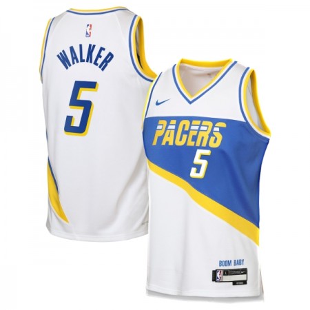 Maillot Basket Homme Indiana Pacers Jarace Walker 2025-26 Nike City Edition Blanc Swingman